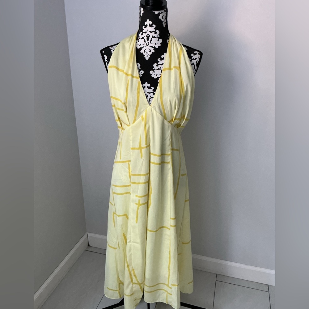 Banana Republic Strapless Dress in Light Yellow Sz 12 - Picture 5 of 15